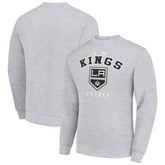 Los Angeles Kings Men's Starter Team Logo Fleece Pullover Sweatshirt - Heather Gray | NHL Lifestyle