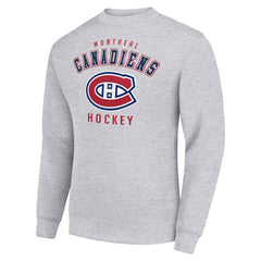 Montreal Canadiens Men's Starter Team Logo Fleece Pullover Sweatshirt - Heather Gray | NHL Clearance