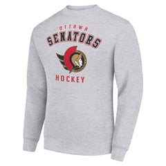 Ottawa Senators Men's Starter Team Logo Fleece Pullover Sweatshirt - Heather Gray | NHL on sale