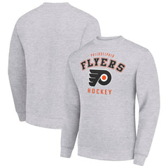 Philadelphia Flyers Men's Starter Team Logo Fleece Pullover Sweatshirt - Heather Gray | NHL sale