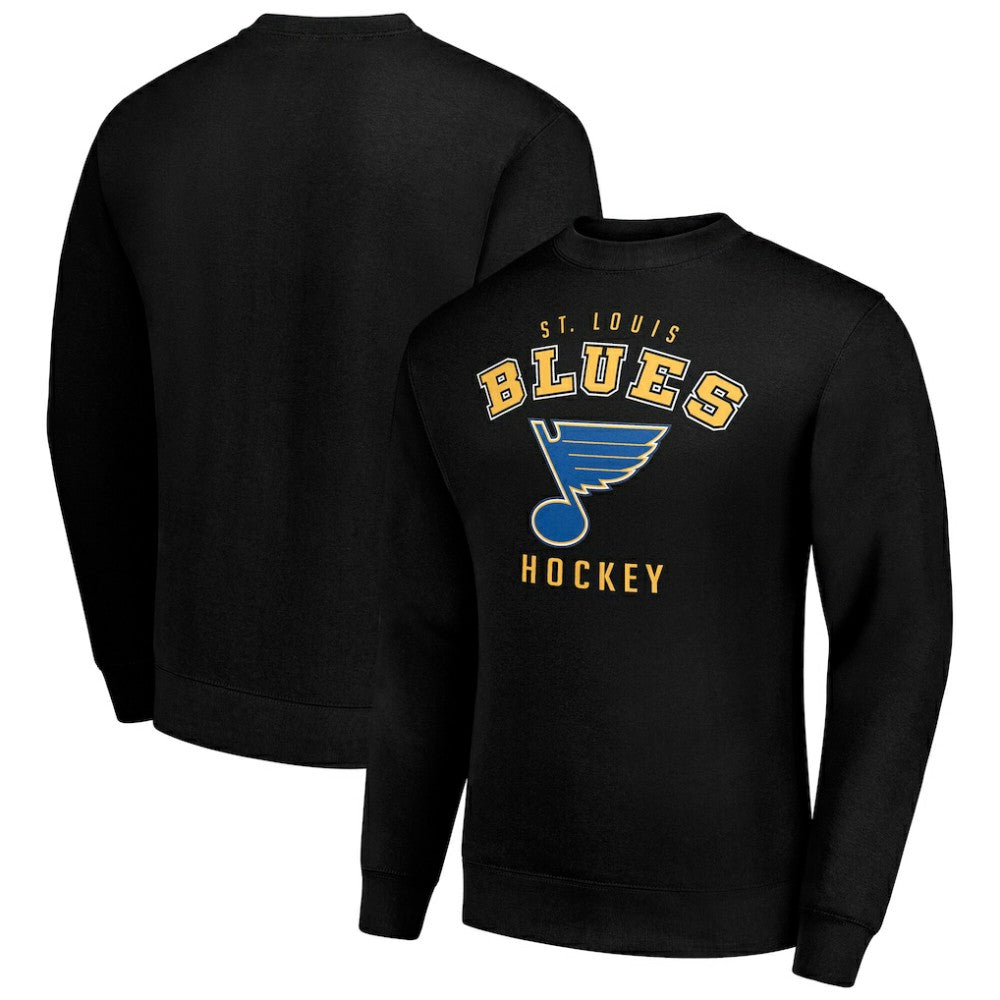 St. Louis Blues Men's Starter Team Logo Fleece Pullover Sweatshirt - Black | NHL discount