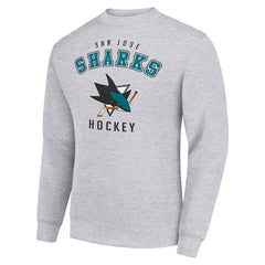 San Jose Sharks Men's Starter Team Logo Fleece Pullover Sweatshirt - Heather Gray | NHL sale