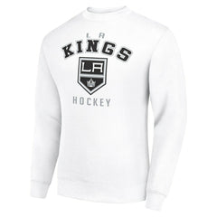 Los Angeles Kings Men's Starter Team Logo Fleece Pullover Sweatshirt - White | NHL near me