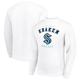Seattle Kraken Men's Starter Team Logo Fleece Pullover Sweatshirt - White | NHL on sale