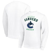Vancouver Canucks Men's Starter Team Logo Fleece Pullover Sweatshirt - White | NHL sale