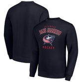Columbus Blue Jackets Men's Starter Team Logo Fleece Pullover Sweatshirt - Navy | NHL on sale