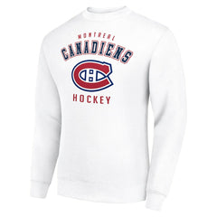 Montreal Canadiens Men's Starter Team Logo Fleece Pullover Sweatshirt - White | NHL near me