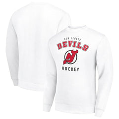 New Jersey Devils Men's Starter Team Logo Fleece Pullover Sweatshirt - White | NHL sale