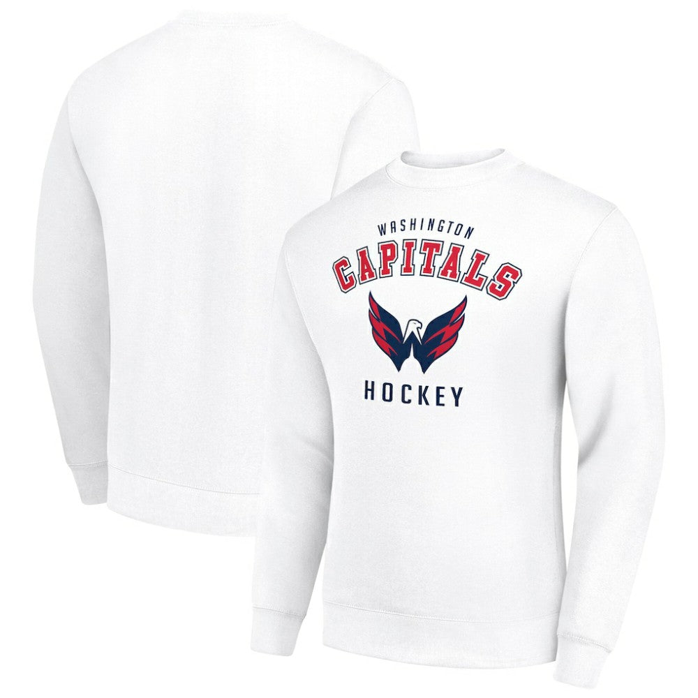 Washington Capitals Men's Starter Team Logo Fleece Pullover Sweatshirt - White | NHL Lifestyle