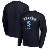 Seattle Kraken Men's Starter Team Logo Fleece Pullover Sweatshirt - Navy | NHL Lifestyle