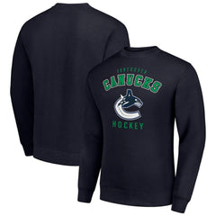 Vancouver Canucks Men's Starter Team Logo Fleece Pullover Sweatshirt - Navy | NHL discount
