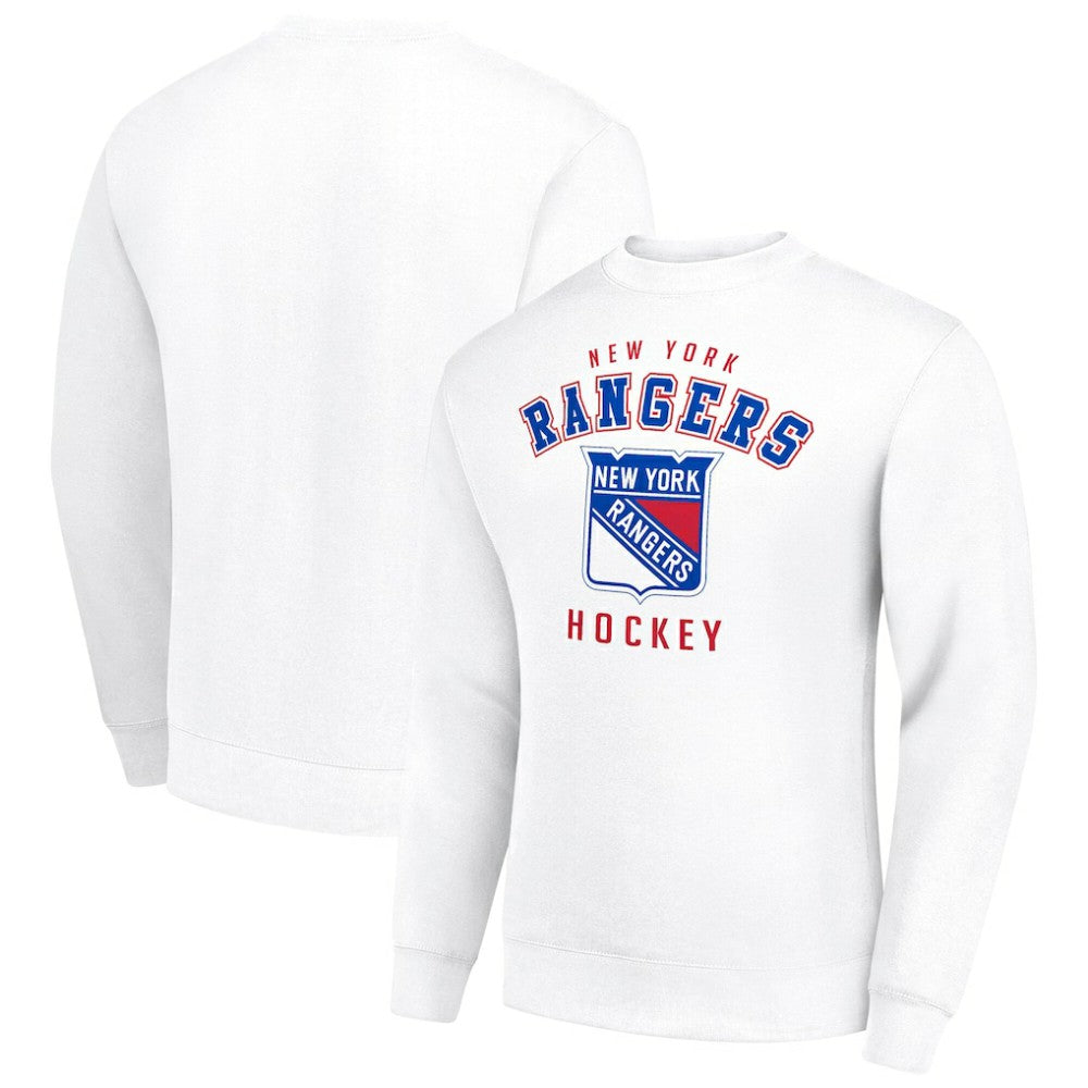 New York Rangers Men's Starter Team Logo Fleece Pullover Sweatshirt - White | NHL on sale