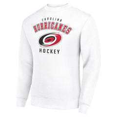 Carolina Hurricanes Men's Starter Team Logo Fleece Pullover Sweatshirt - White | NHL Clearance