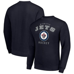Winnipeg Jets Men's Starter Team Logo Fleece Pullover Sweatshirt - Navy | NHL online