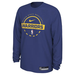 Nike Golden State Warriors 2025/26 On-Court Flare Dri-FIT Practice Long Sleeve Tri-Blend T-Shirt Royal