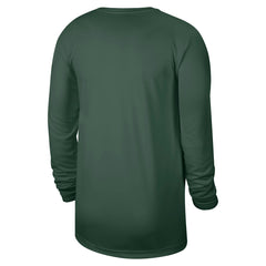 Nike Milwaukee Bucks 2025/26 On-Court Flare Dri-FIT Practice Long Sleeve Tri-Blend T-Shirt Hunter Green