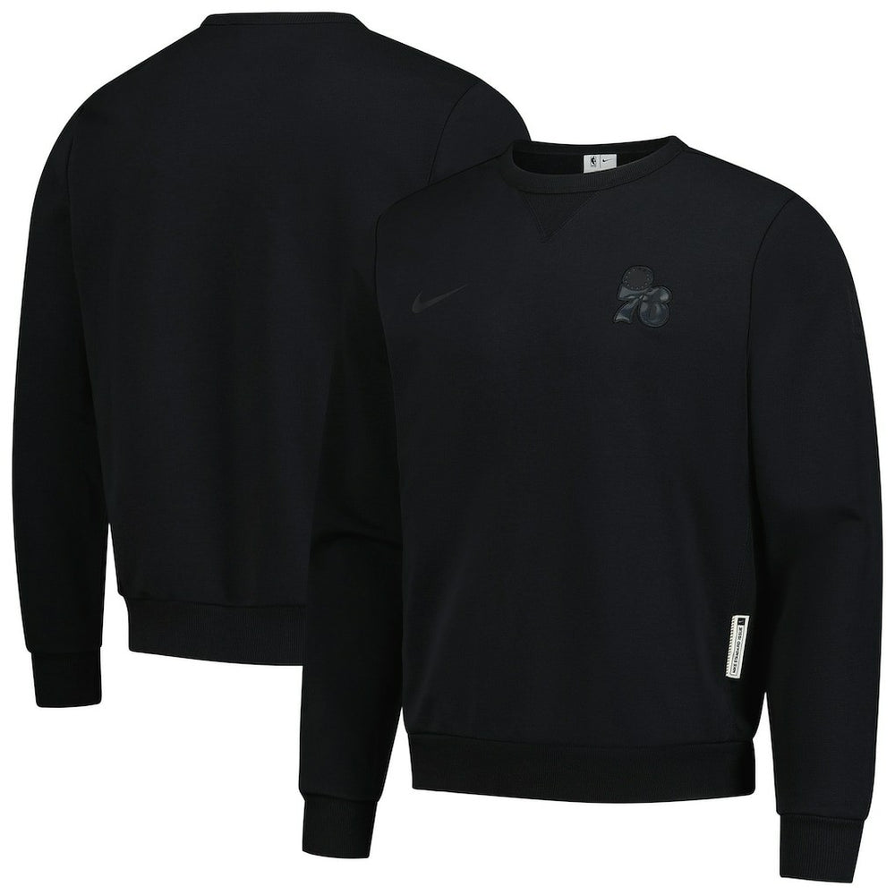 Nike Philadelphia 76ers Authentic Standard Issue Travel Dri-FIT Sweatshirt Black