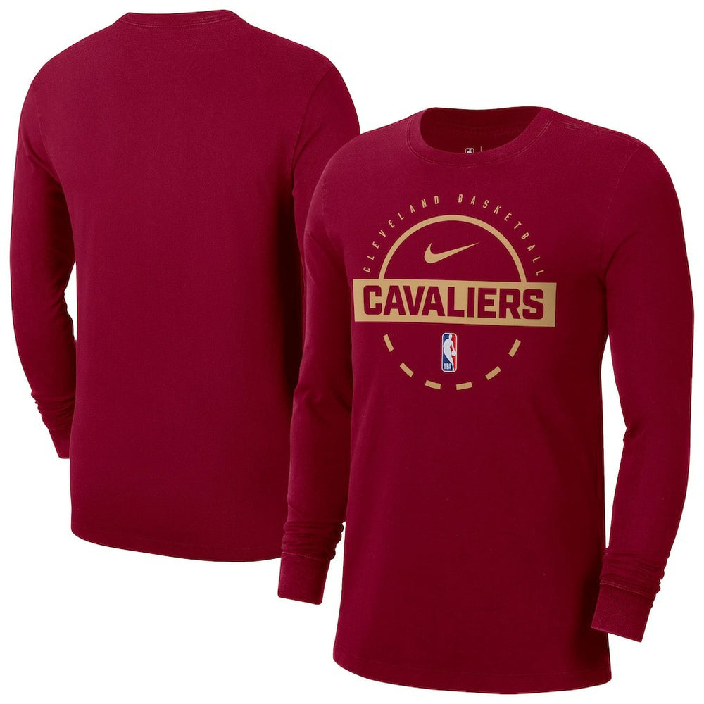 Nike Cleveland Cavaliers Authentic Long Sleeve Practice T-Shirt Wine