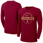 Nike Cleveland Cavaliers Authentic Long Sleeve Practice T-Shirt Wine
