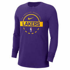 Nike Los Angeles Lakers Authentic Long Sleeve Practice T-Shirt Purple