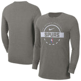 Nike San Antonio Spurs Authentic Long Sleeve Practice T-Shirt Charcoal