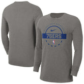 Nike Philadelphia 76ers Authentic Long Sleeve Practice T-Shirt Charcoal