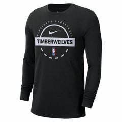 Nike Minnesota Timberwolves Authentic Long Sleeve Practice T-Shirt Black