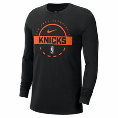 Nike New York Knicks Authentic Long Sleeve Practice T-Shirt Black