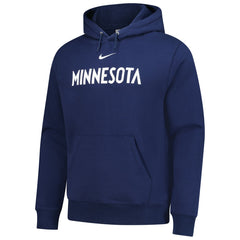 Nike Minnesota Timberwolves Sportswear Essential Wordmark Club Hoodie Navy