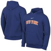Nike New York Knicks Sportswear Essential Wordmark Club Hoodie Blue