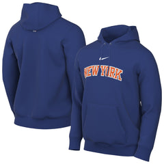 Nike New York Knicks Sportswear Essential Wordmark Club Hoodie Blue
