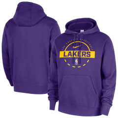 Nike Los Angeles Lakers 2025/26 Authentic Practice Club Pullover Hoodie Purple