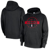 Nike Atlanta Hawks 2025/26 Authentic Practice Club Pullover Hoodie Black