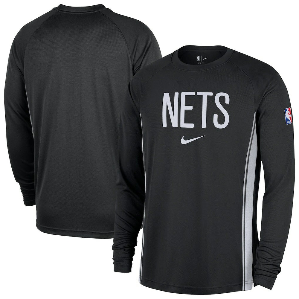 Nike Brooklyn Nets 2025/26 Authentic Pre-Game Legend Dri-FIT Long Sleeve Shooting Shirt Black