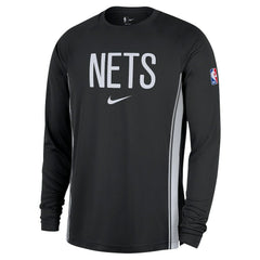 Nike Brooklyn Nets 2025/26 Authentic Pre-Game Legend Dri-FIT Long Sleeve Shooting Shirt Black