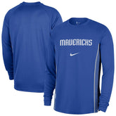 Nike Dallas Mavericks 2025/26 Authentic Pre-Game Legend Dri-FIT Long Sleeve Shooting Shirt Blue