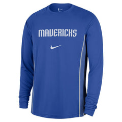 Nike Dallas Mavericks 2025/26 Authentic Pre-Game Legend Dri-FIT Long Sleeve Shooting Shirt Blue
