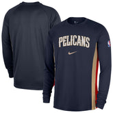 Nike New Orleans Pelicans 2025/26 Authentic Pre-Game Legend Dri-FIT Long Sleeve Shooting Shirt Navy
