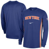 Nike New York Knicks 2025/26 Authentic Pre-Game Legend Dri-FIT Long Sleeve Shooting Shirt Blue
