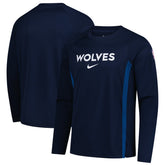 Nike Minnesota Timberwolves 2025/26 Authentic Pre-Game Legend Dri-FIT Long Sleeve Shooting Shirt Navy