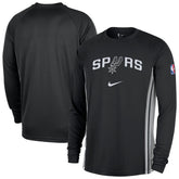 Nike San Antonio Spurs 2025/26 Authentic Pre-Game Legend Dri-FIT Long Sleeve Shooting Shirt Black