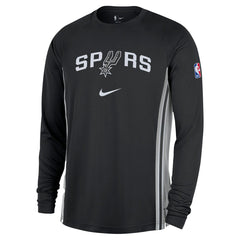 Nike San Antonio Spurs 2025/26 Authentic Pre-Game Legend Dri-FIT Long Sleeve Shooting Shirt Black