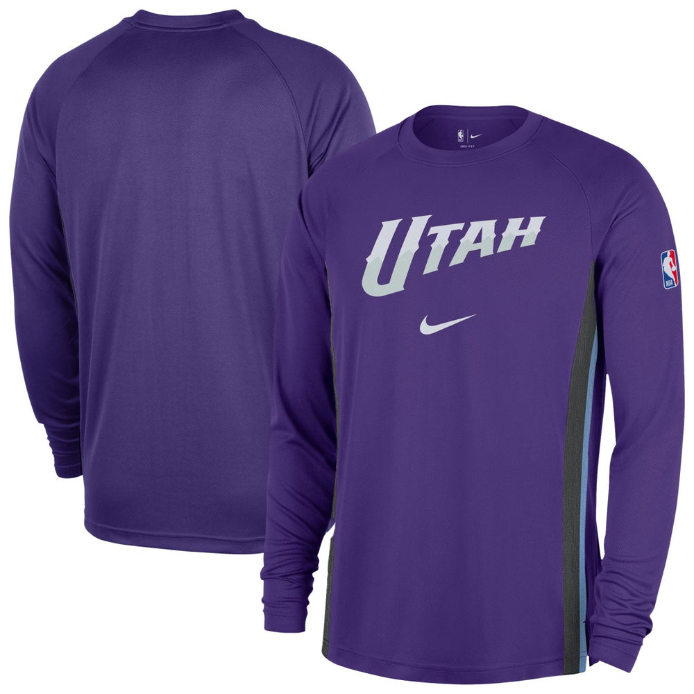Nike Utah Jazz 2025/26 Authentic Pre-Game Legend Dri-FIT Long Sleeve Shooting Shirt Purple