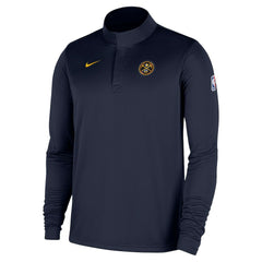 Nike Denver Nuggets 2025/26 Authentic Coaches Quarter-Zip Dri-Fit Top Navy