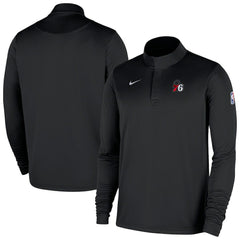 Nike Philadelphia 76ers 2025/26 Authentic Coaches Quarter-Zip Dri-Fit Top Black