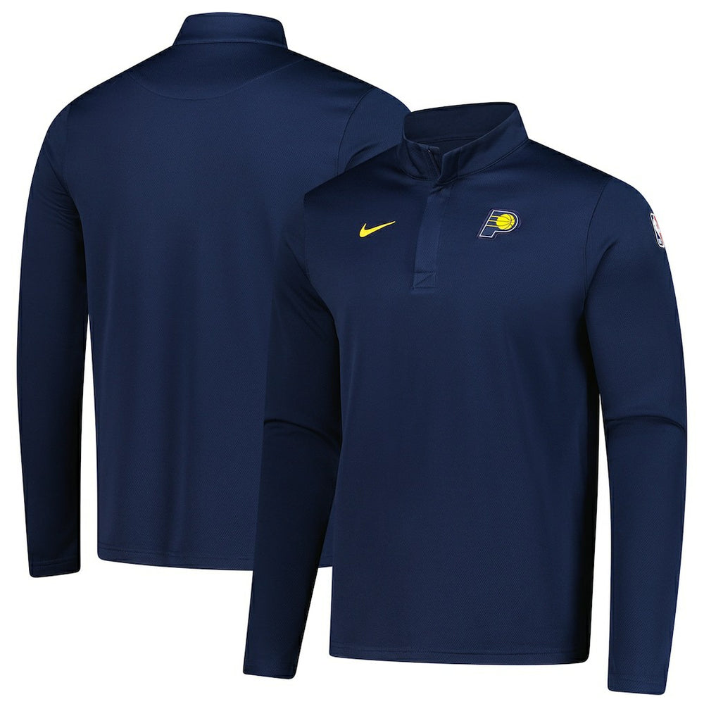 Nike Indiana Pacers 2025/26 Authentic Coaches Quarter-Zip Dri-Fit Top Navy
