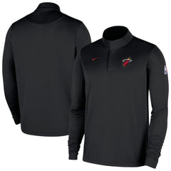 Nike Miami Heat 2025/26 Authentic Coaches Quarter-Zip Dri-Fit Top Black