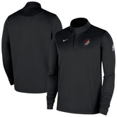 Nike Portland Trail Blazers 2025/26 Authentic Coaches Quarter-Zip Dri-Fit Top Black