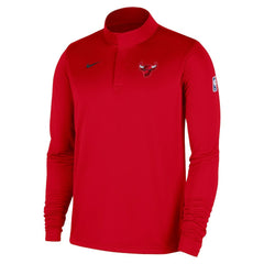 Nike Chicago Bulls 2025/26 Authentic Coaches Quarter-Zip Dri-Fit Top Red
