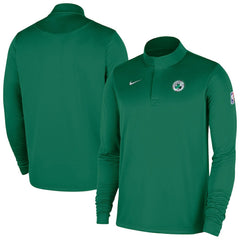 Nike Boston Celtics 2025/26 Authentic Coaches Quarter-Zip Dri-Fit Top Kelly Green
